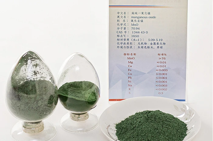 Used Feed additives Trace elements fertilizer ferrite raw materials coatings and varnishes Manganese(II)oxide