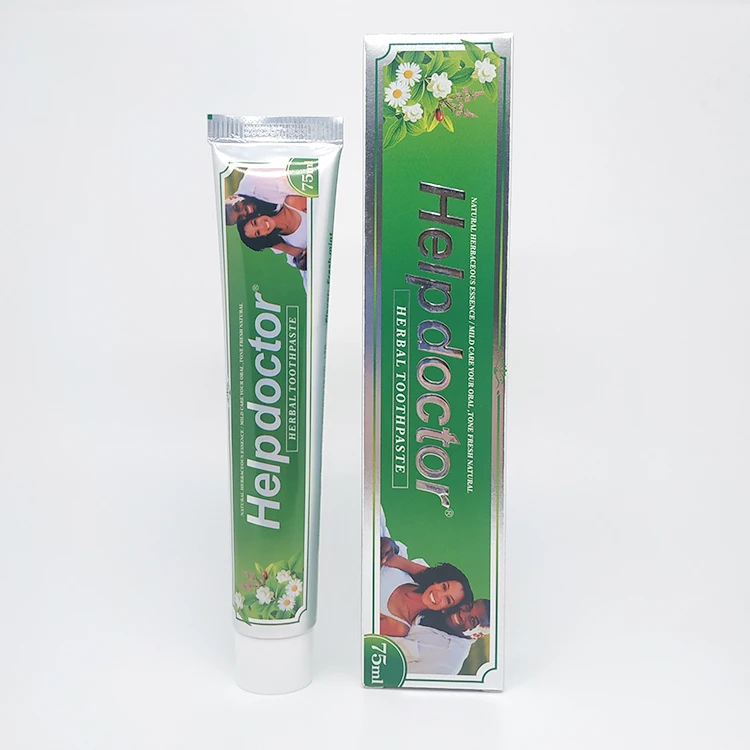 Private label 75ml thailand natural organic natural french herbals toothpaste for bad breath