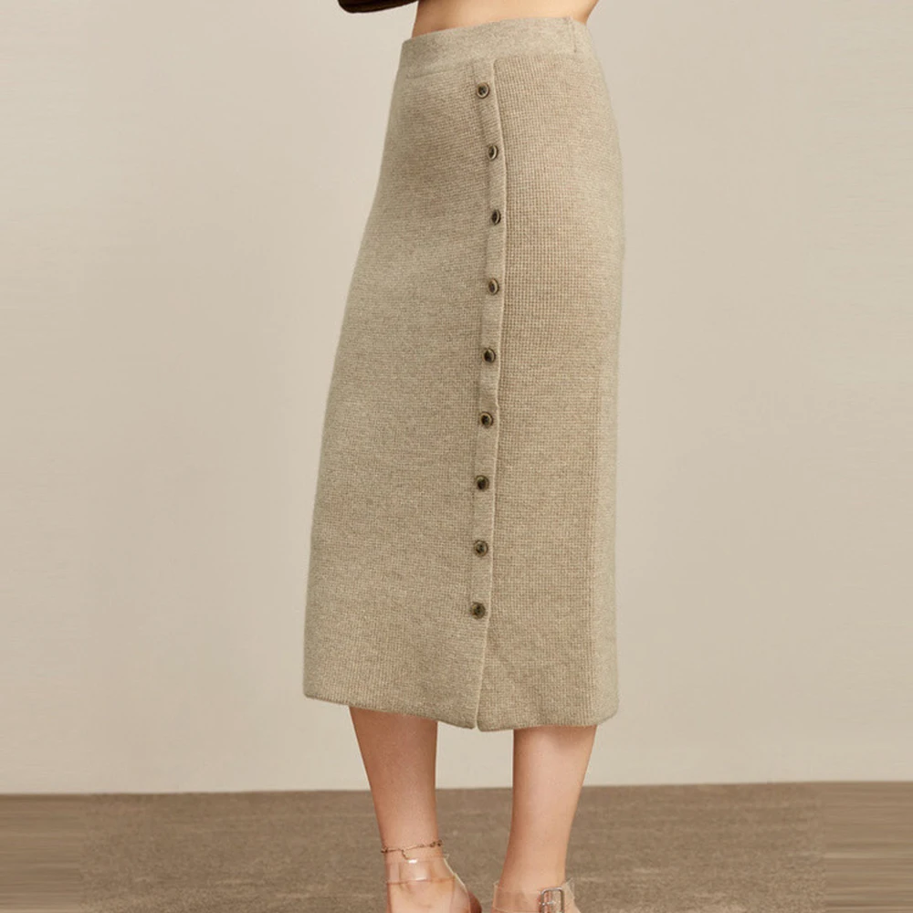 elegant lady skirts knit pencil New arrival fashion mid waisted skirt
