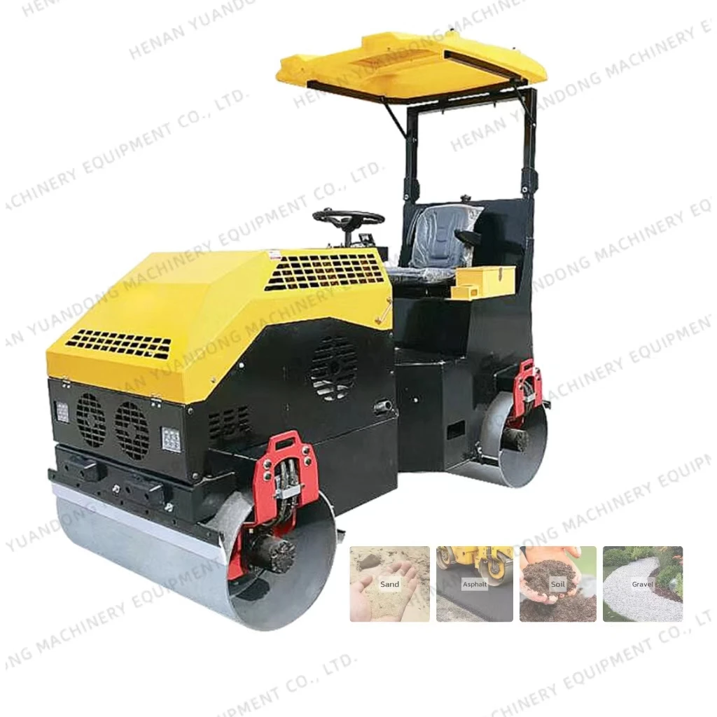 Lightproof & Rainproof Hydraulic Ride-on Road Roller Diesel Engine Asphalt Gravel Roller Made In China