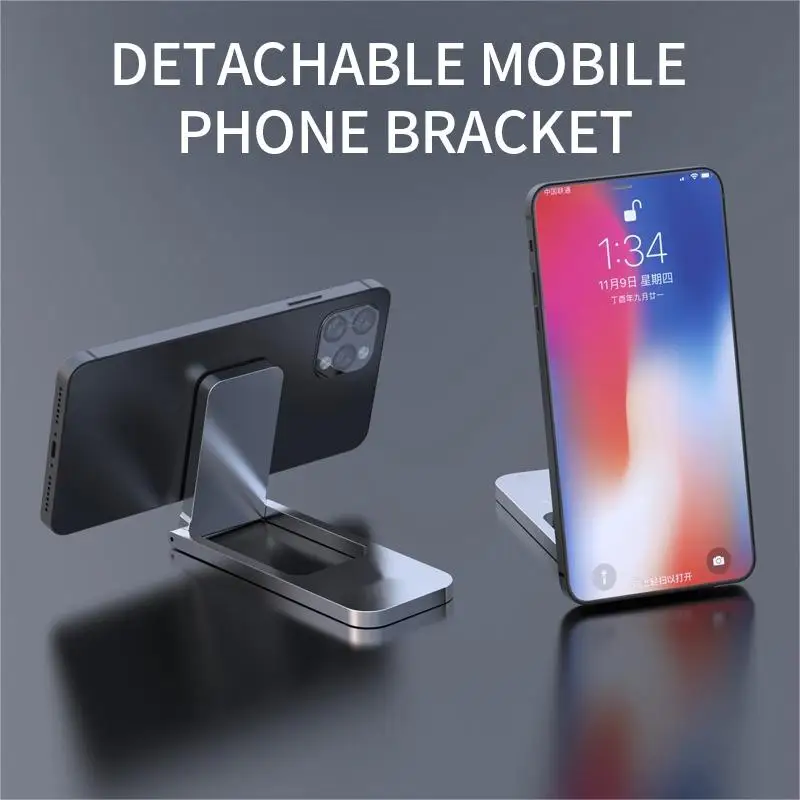 3 In 1 Adjustable Laptop Stand Magnetic Laptop Phone Holder Side Mount Clip for Laptop Expansion Bracket Slim Smartphone Stand