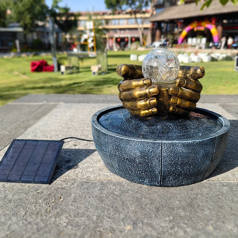 Hot sales miniature floating fountain solar waterfall fountain garden Floating waterfall fountain Small pump