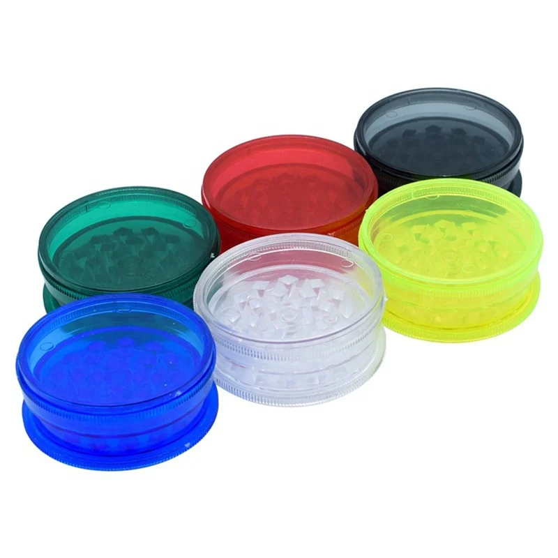 40mm/60mm Plastic Tobacco Grinder 3 Layer Smoke Spice Crusher Hand Muller Custom ABS Herb Grinder