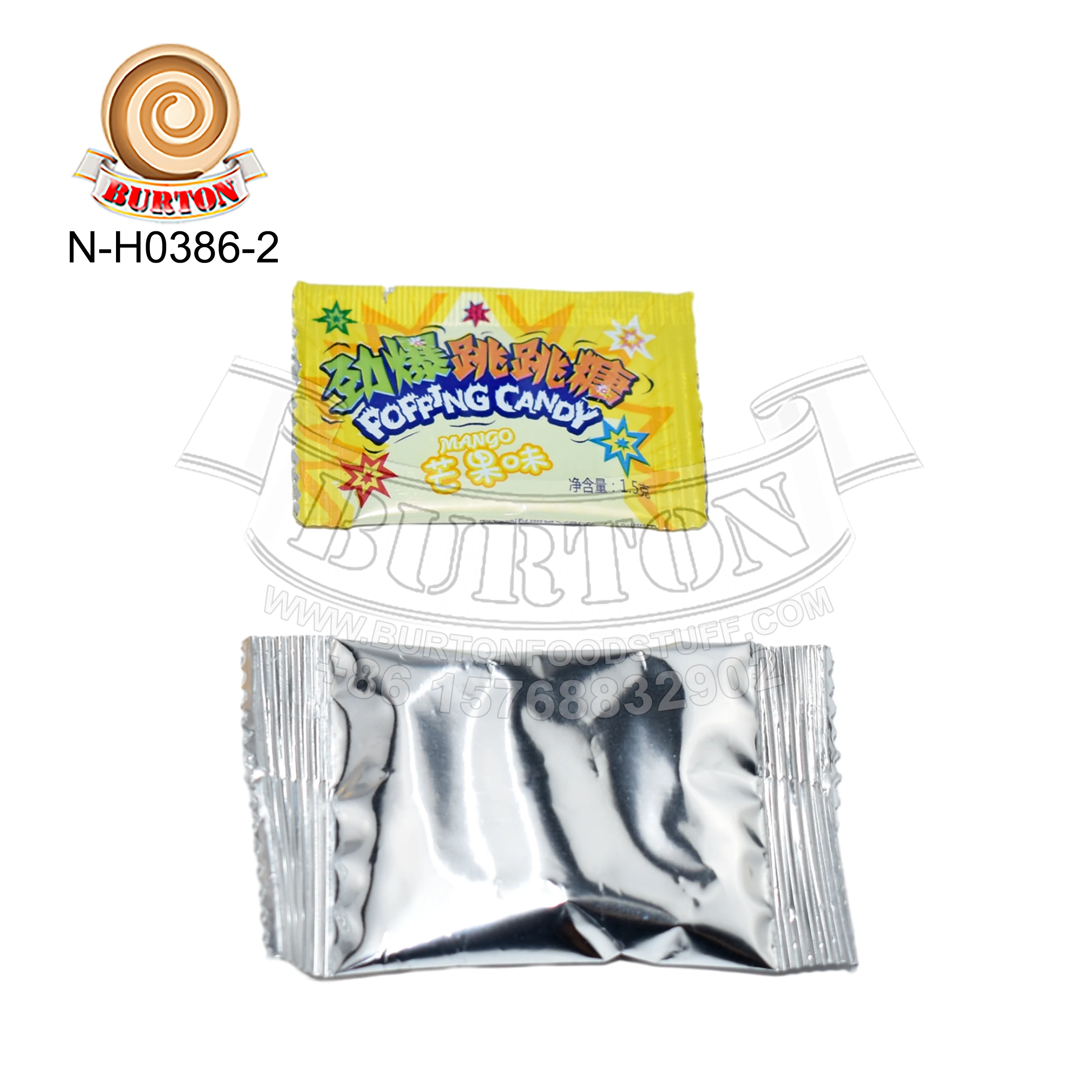 Halal fun cyclone jelly candy with mango flavor jelly chocolate biscuit crumbs Mousse puree mango flavor popping candy