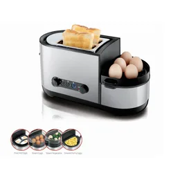 TS1010 Hot sales multi-functional toaster egg cooker/electric toaster with egg boiler