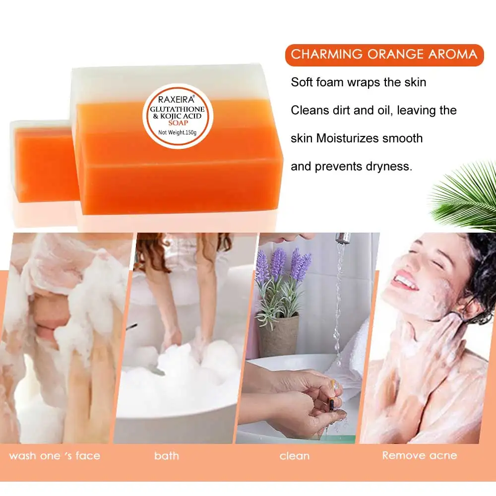 Soap Handmade Whitening Cleaning Kojic Acid Private Lblue 100% Natural Customized & Glutathione Originastudentm Packagintravel
