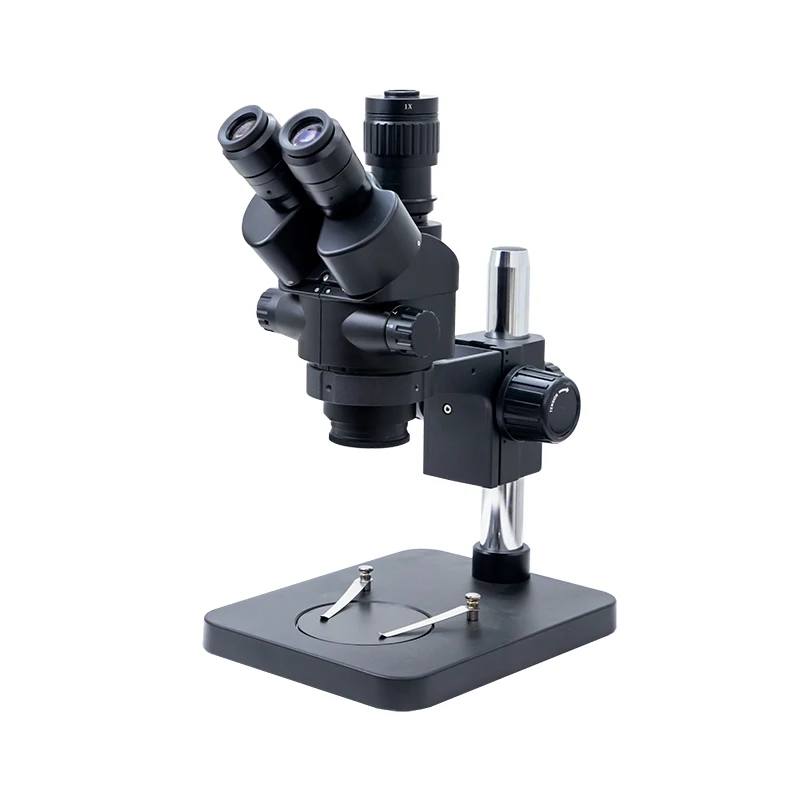 Professional High wide Eye 7X-45X Black Simul-Focal Trinocular Zoom Stereo Microscope