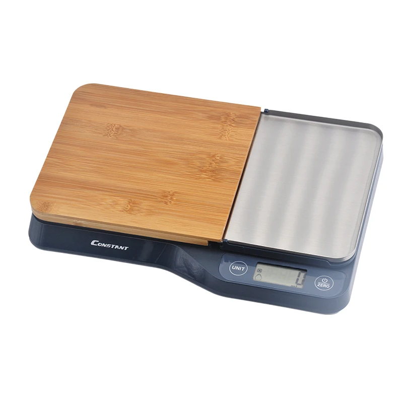 Constant-119B baking gifts customized Wooden table cutting board stainless steel tray electronic kitchen food scale
