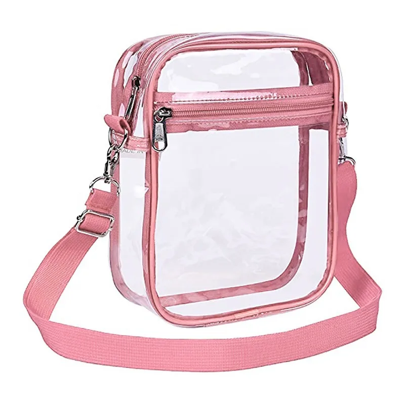Wholesale Transparent Crossbody Bags All-Match Couples Handbags Fashion Clear Fanny Pack PVC Shoulder Bag Purses Phone Bag