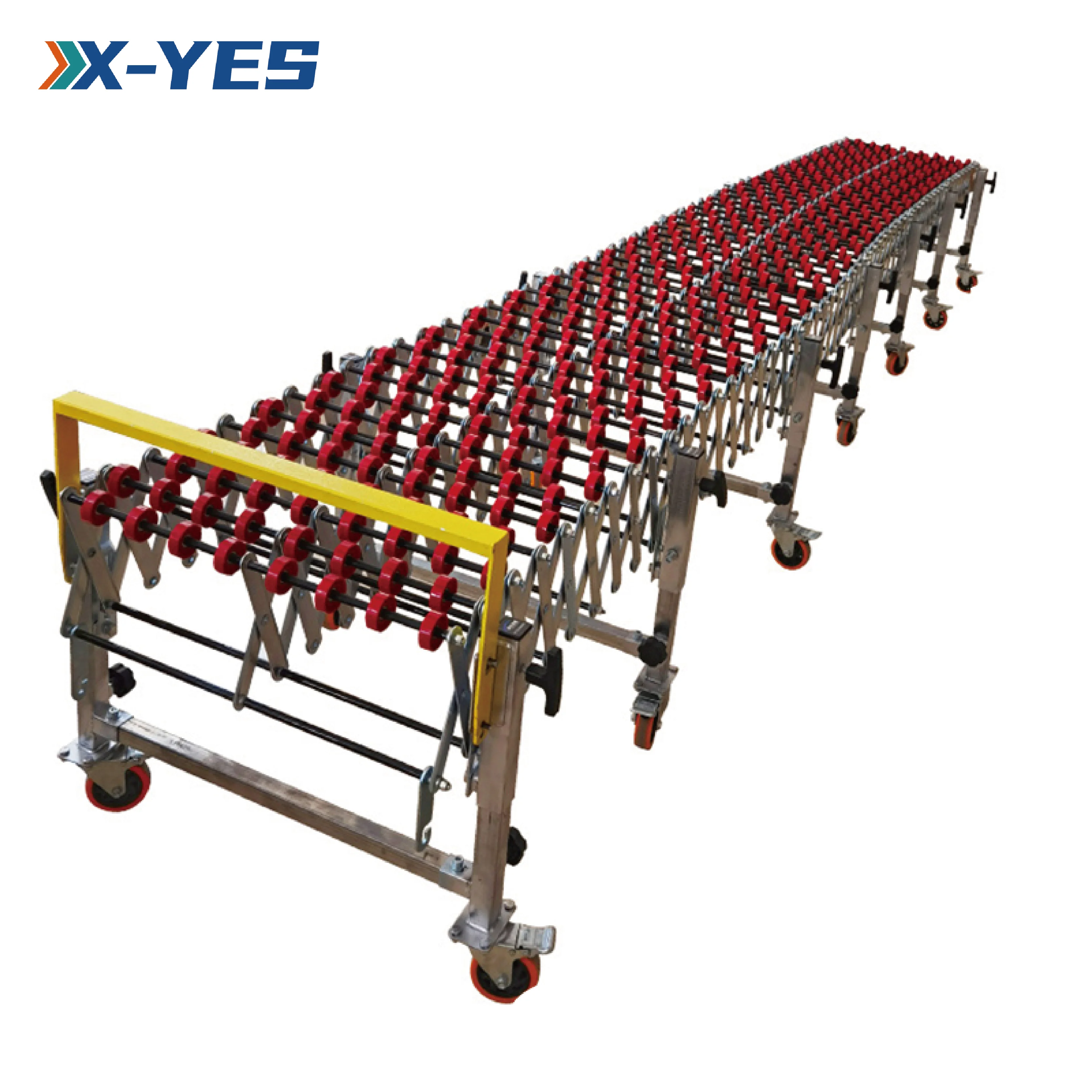 Gravity Portable Unload Stainless Steel Roller Skate Wheel Telescopic Conveyor
