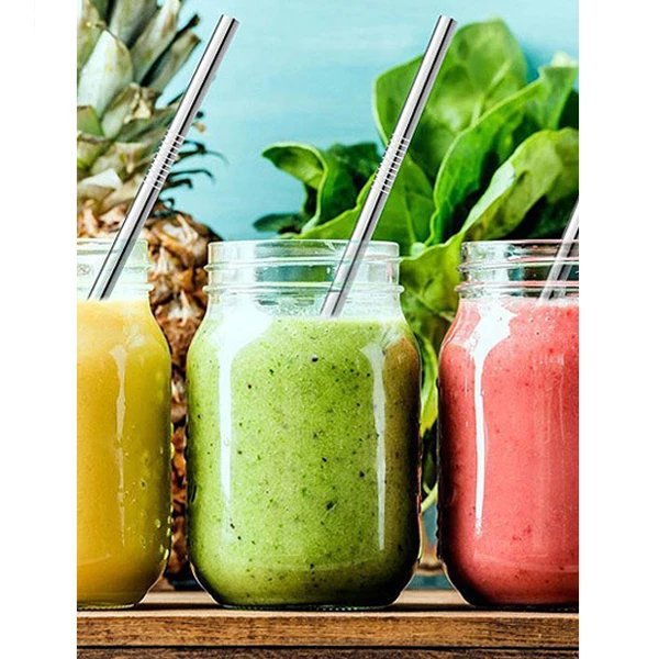 Customized 26.5cm stainless steel insulated drinking reusable metal straws for variety tumblers