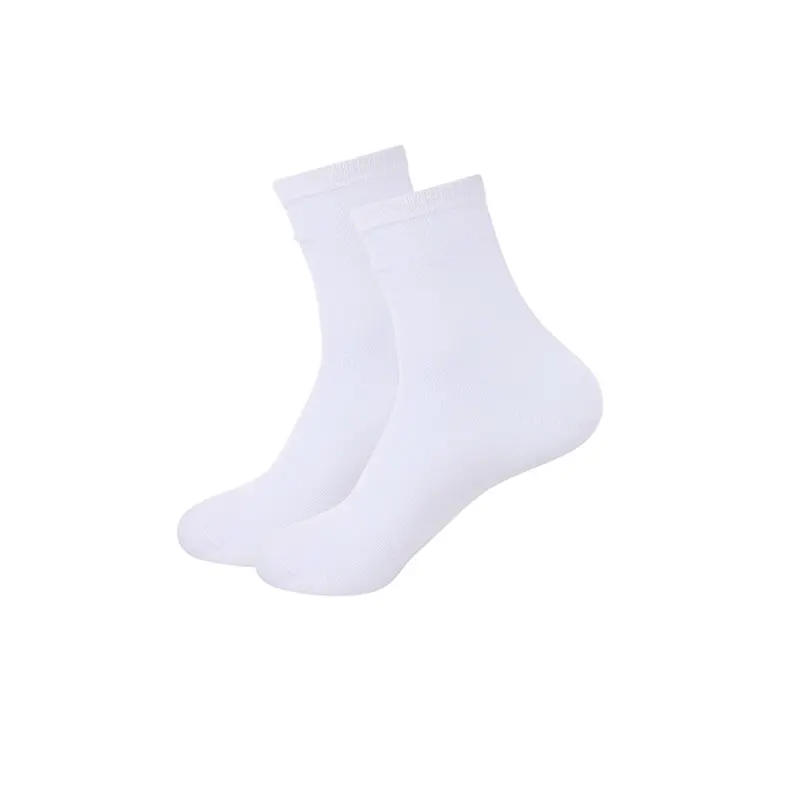Wholesale Plain Polyester White Socks Custom Design Sublimation Crew Socks For Promotion