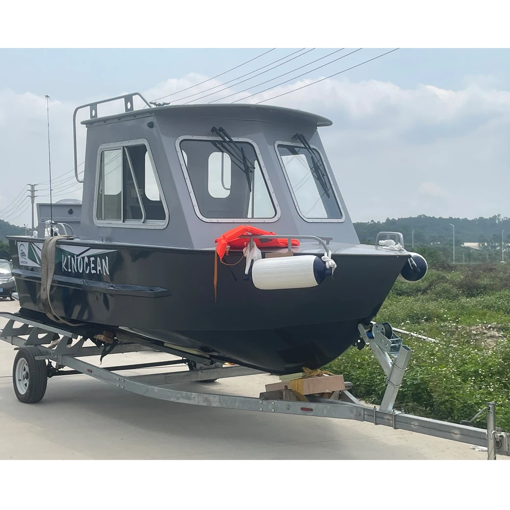 Cuddy Cabin fishing cruiser hardtop enclosed all welded aluminum boat 22 foot