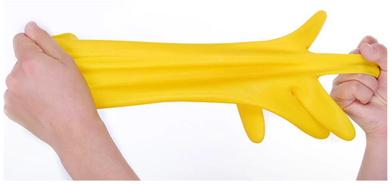 Rubber Cleaning Gloves Kitchen Dishwashing Glove 3-Pairs Waterproof Reusable