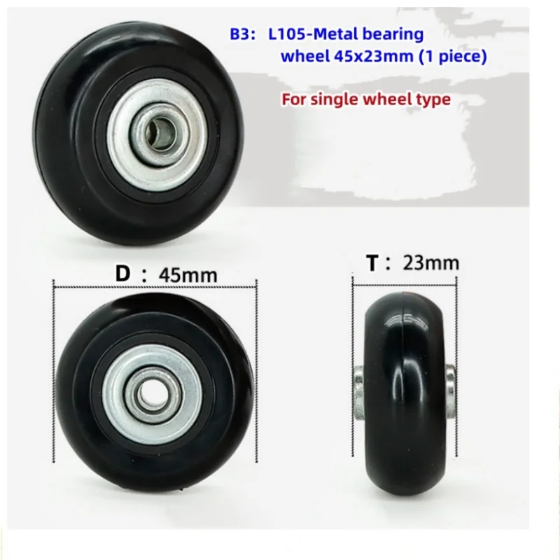 Hot selling Luggage trolley suitcase travel suitcase universal wheel replacement wheel rubber caster rim repair accessories