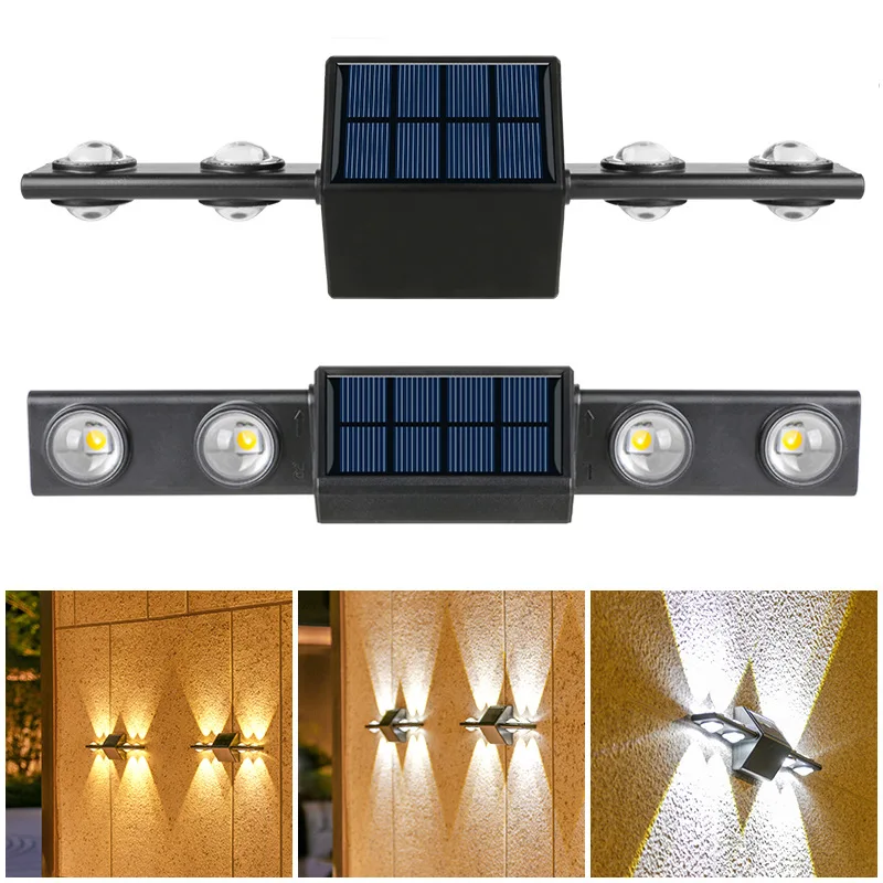 Solar Powered Led Wall Light Outdoor Motion Sensor Waterproof Porch Wall LightsHome Decoration Balcony Wall Washing Lamp