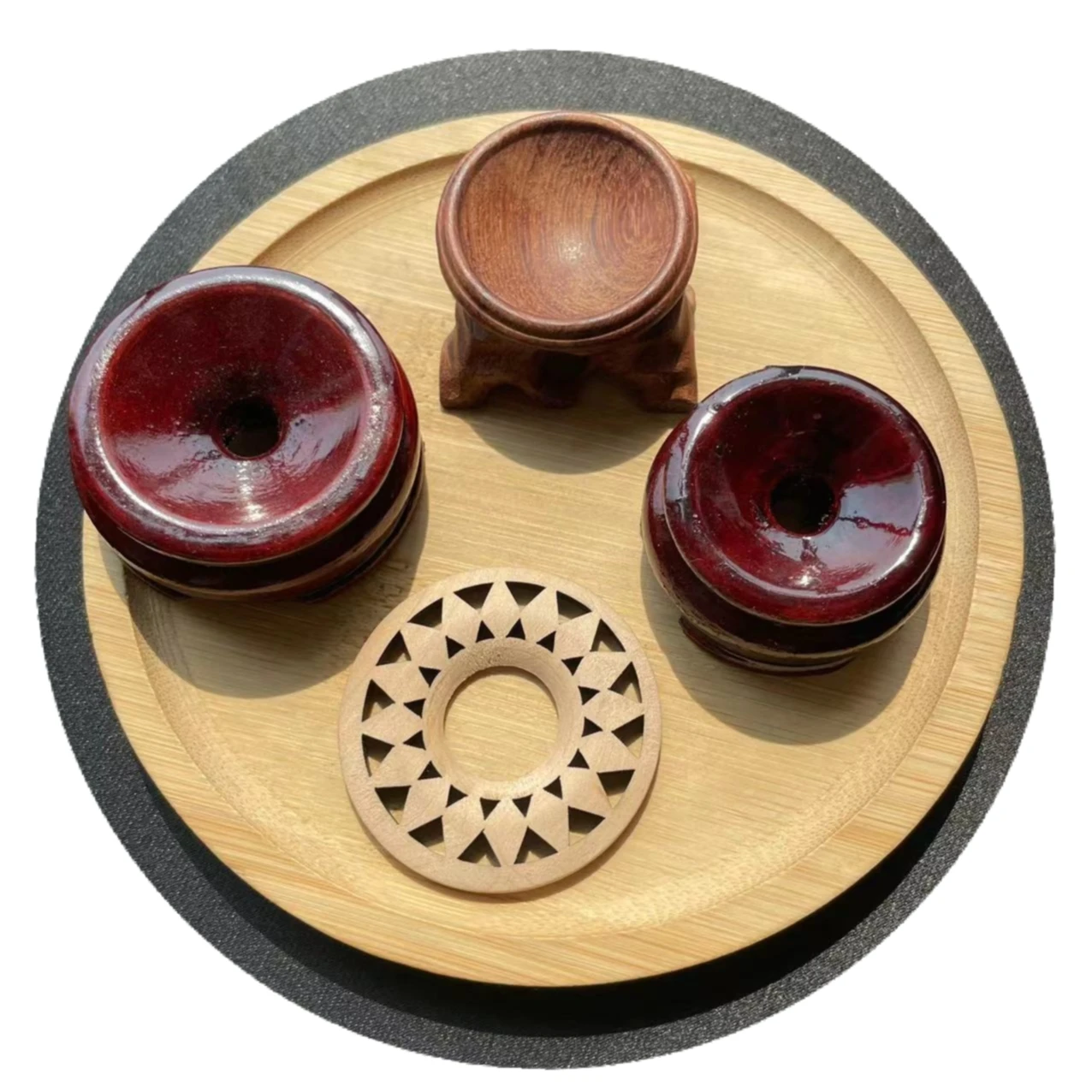 Wholesale various wooden stand base crystal sphere holder stand for sphere