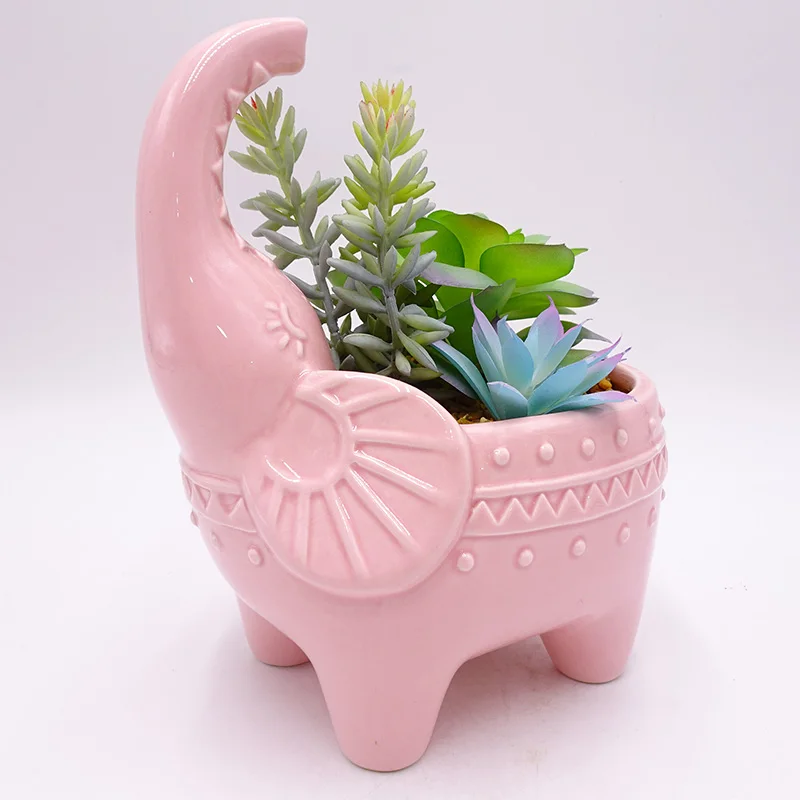 
Artificial Tropical Succulents Potted Animal Shaped Plants Flowers plants 