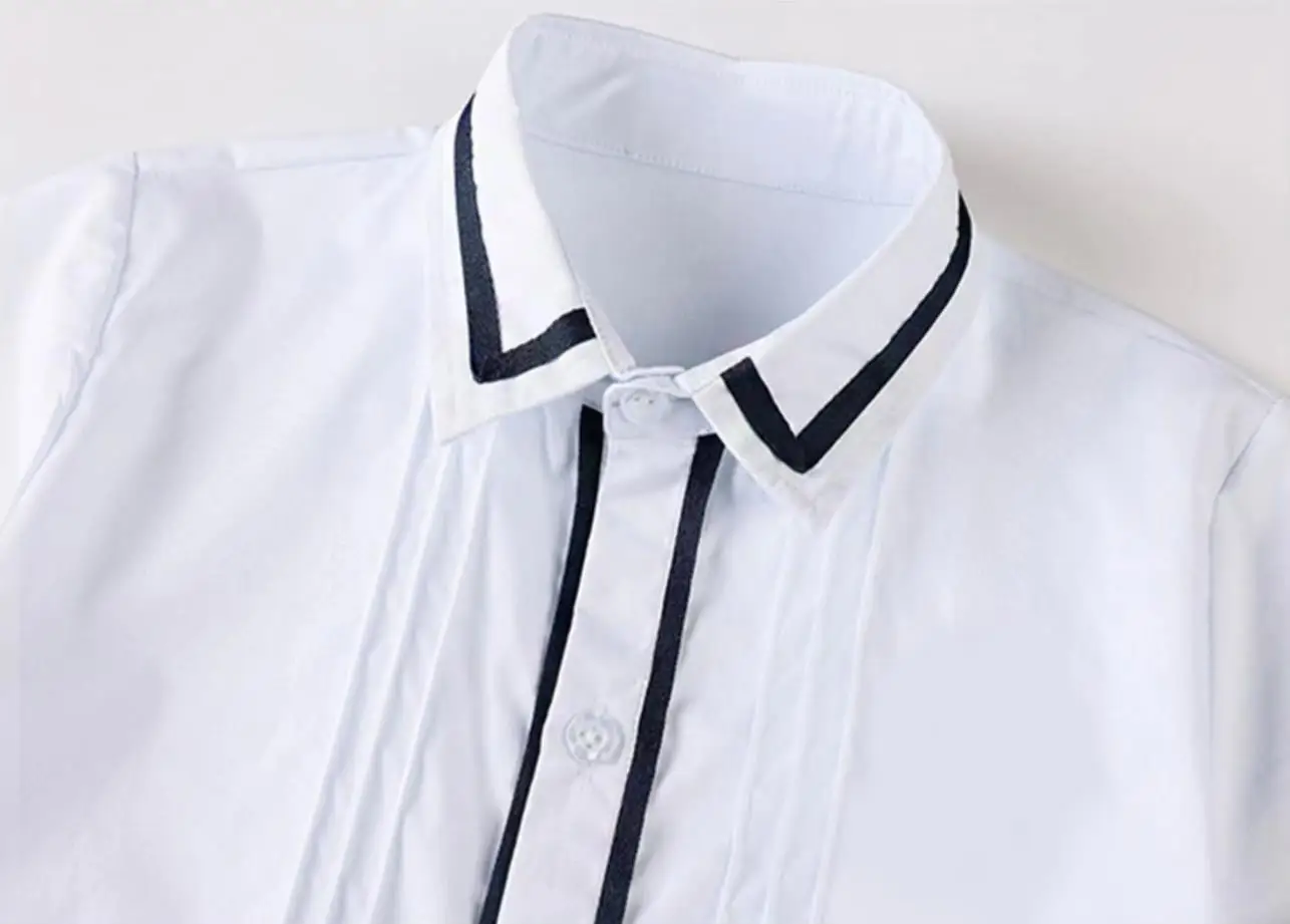 OEM Embroidered logo International Formal Primary School Uniforms Children Short Sleeve Boys Girls Kids School Uniform Sets