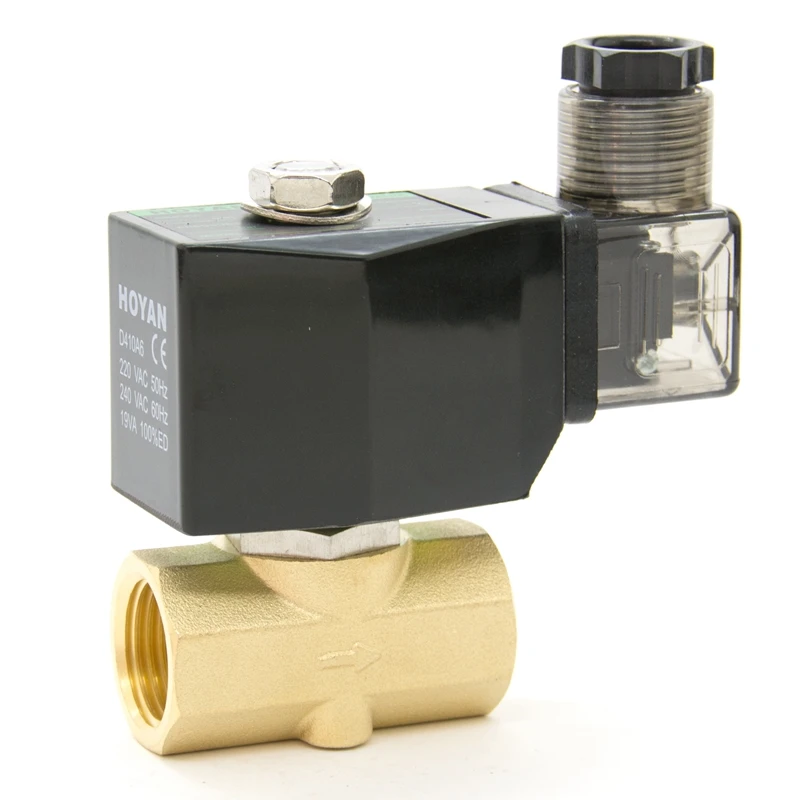 PU-05  7Bar NC 3/8in  zero pressure start Air water oil Brass Solenoid Valve