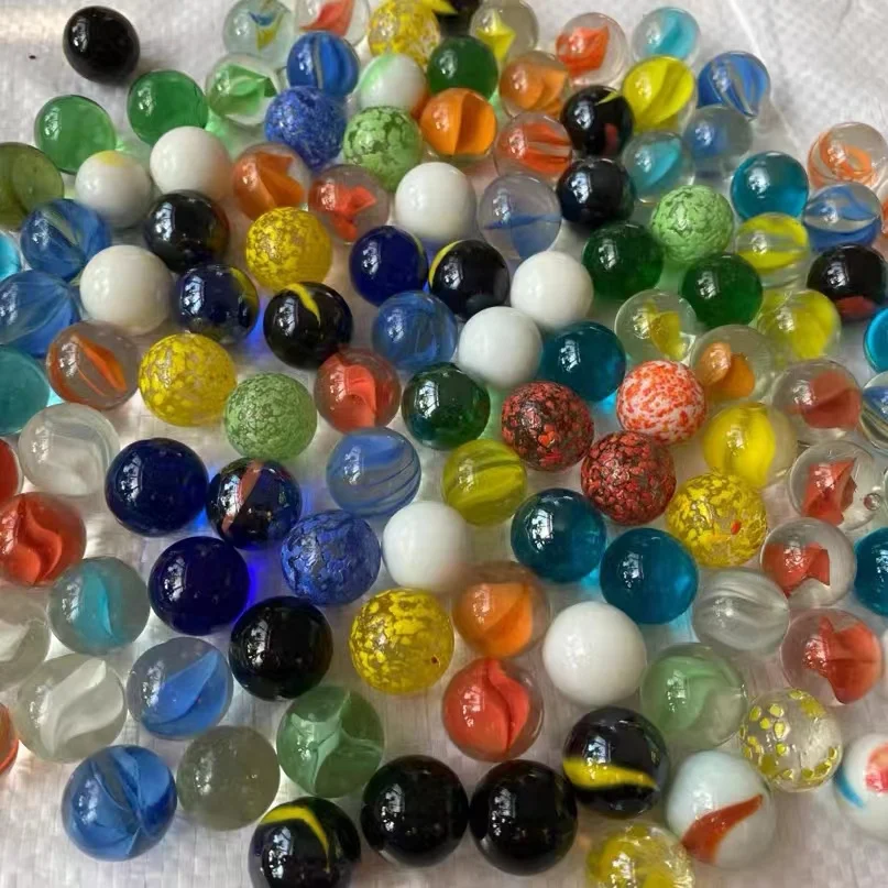Low Price beads glass stone 16mm glass marble balls glass pony beads Toy for Chinese Checkers
