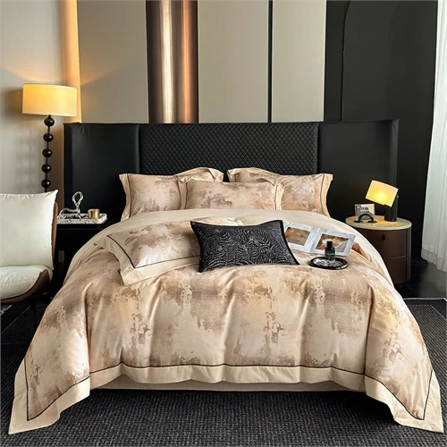 Deluxe Ultra Soft Gentle Winter 100s Long Staple Cotton Digital Printed Four Piece Set Bedding Set
