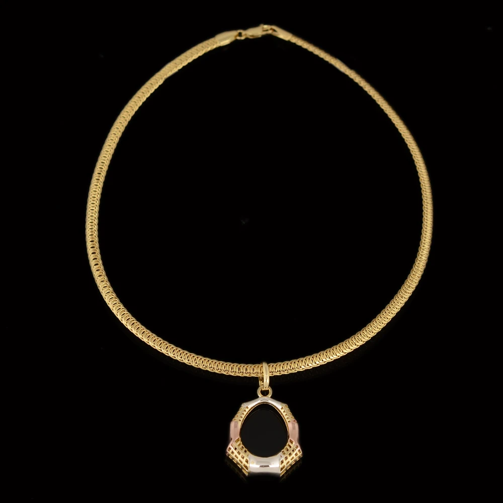 BPOYB No Fade Simple Fashion Dubai 24k Gold Plated Jewelry For Women African Bridal Wedding Gifts Party Necklace Earrings Sets