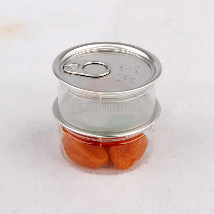 Food Grade Small Cany Jar 100ml PET Easy Open Jar for Spices Sauces Products