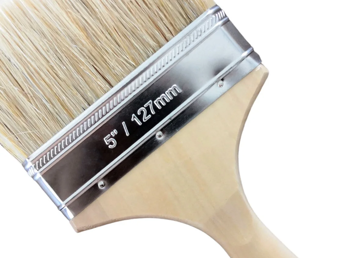 Excellent production high value 50% Natural Bristles 50% polyester 5inch flat bristle paint brush for wall