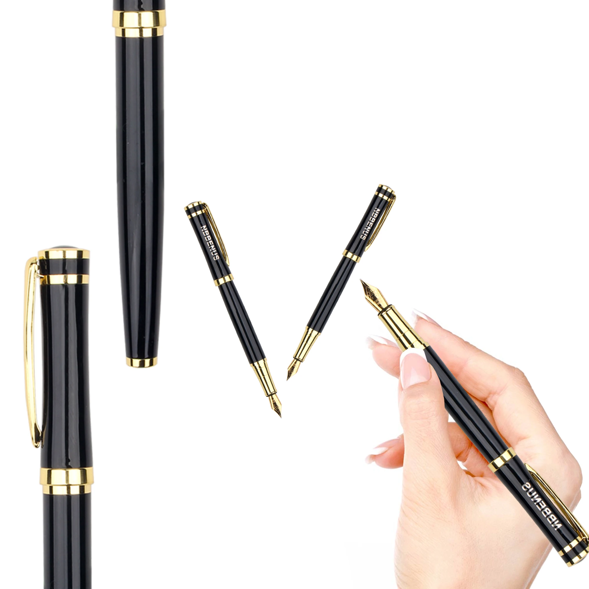 Customized Brand Logo Business Metal Stationery Fountain Pen Promotional Writing Accessory Gifts