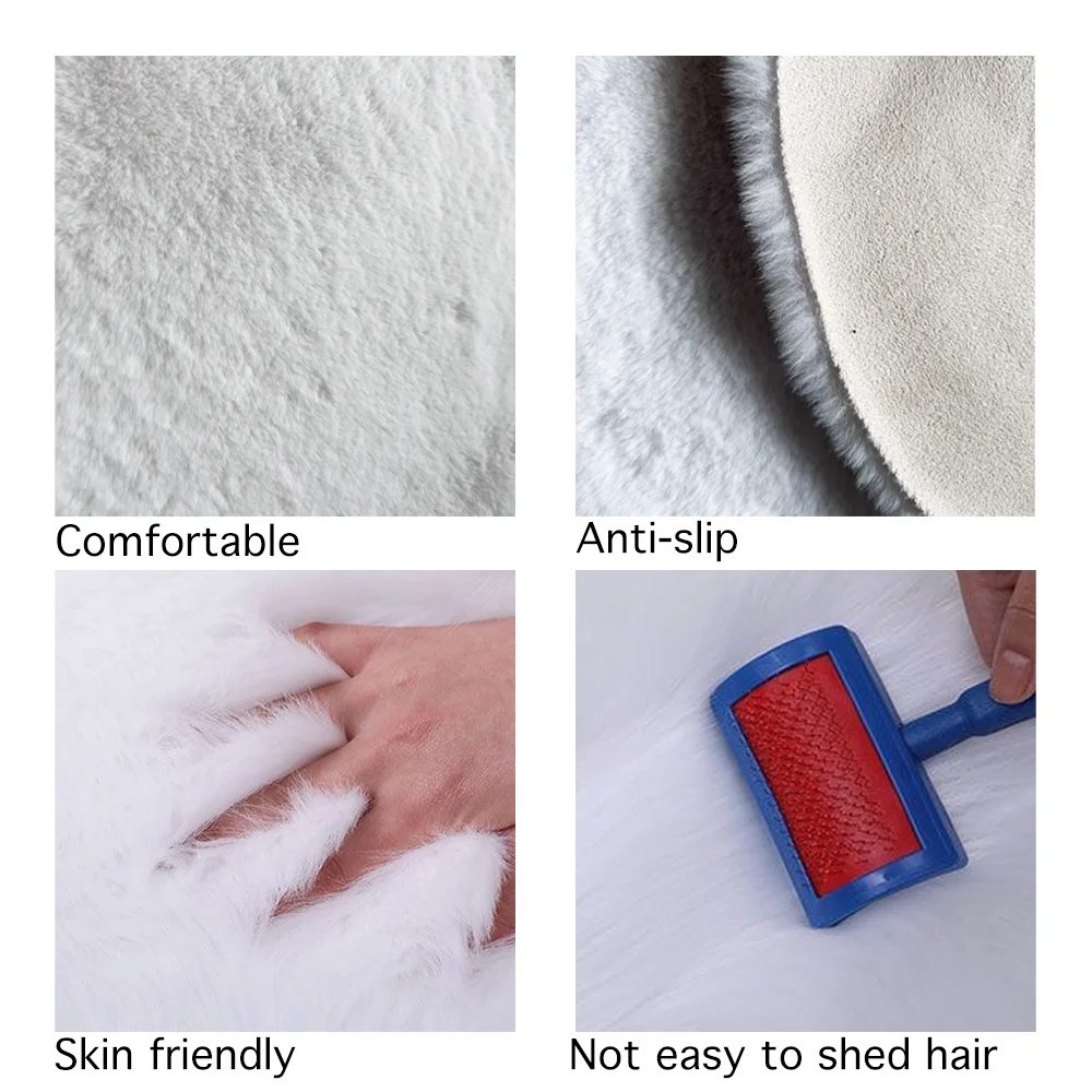 furry rug carpet faux fur Thick and fluffy artificial heart-shaped living room bedroom coffee table carpet