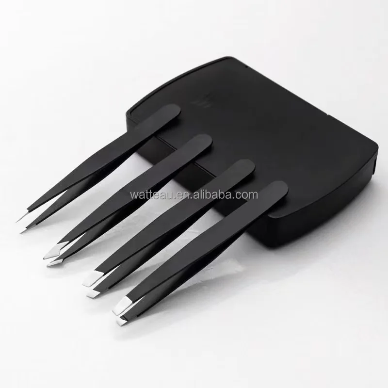 Tweezers Slanted and Pointed Stainless Steel Tweezers Precision Tweezers fpr Eyebrows Facial Hair Ingrown Splinter and Blackhead