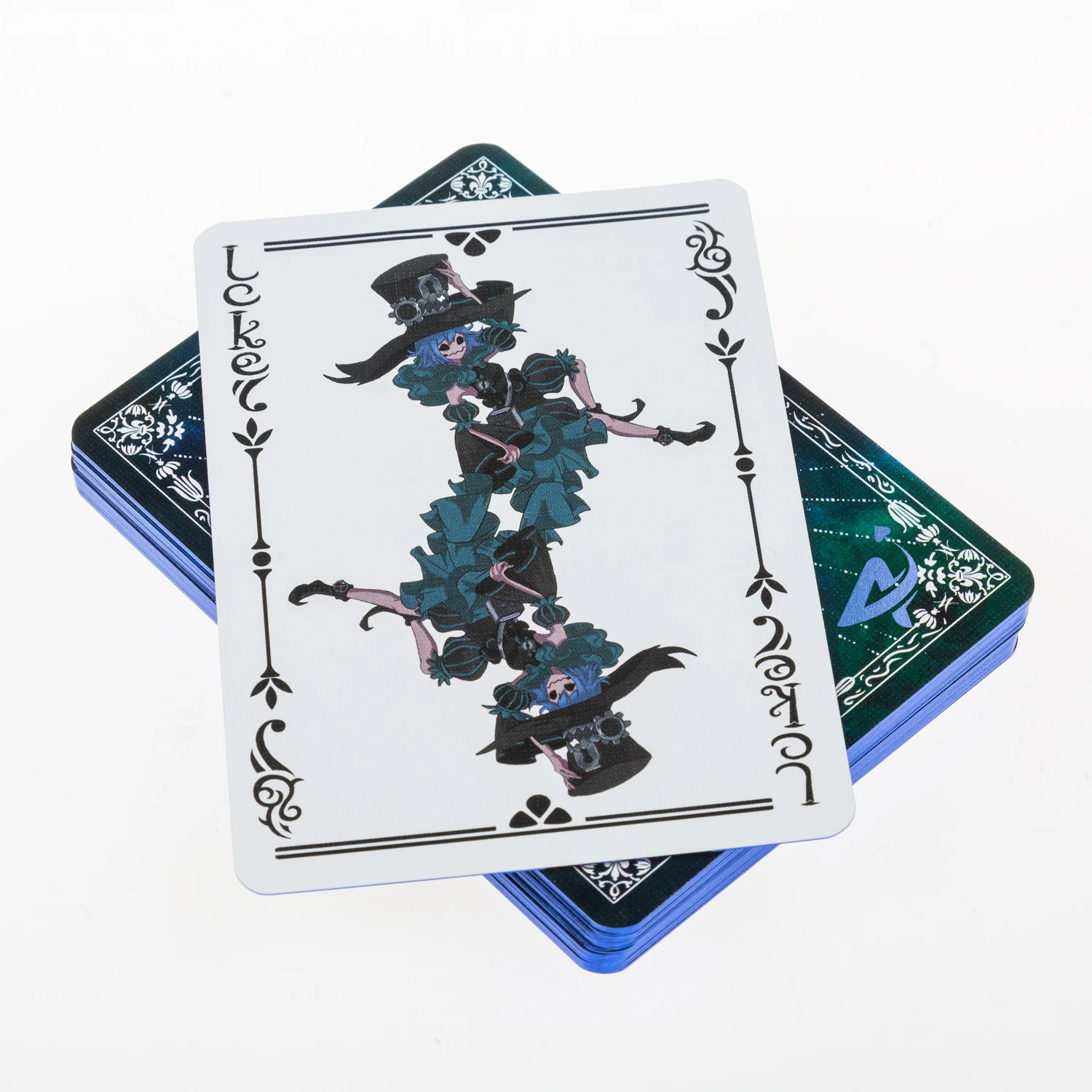 AYPC Blue Gold Stamping Edge Printing Space Galaxy Back Japan Sexy Cartoon Girl Human Skeleton Anime Poker Playing Card Game