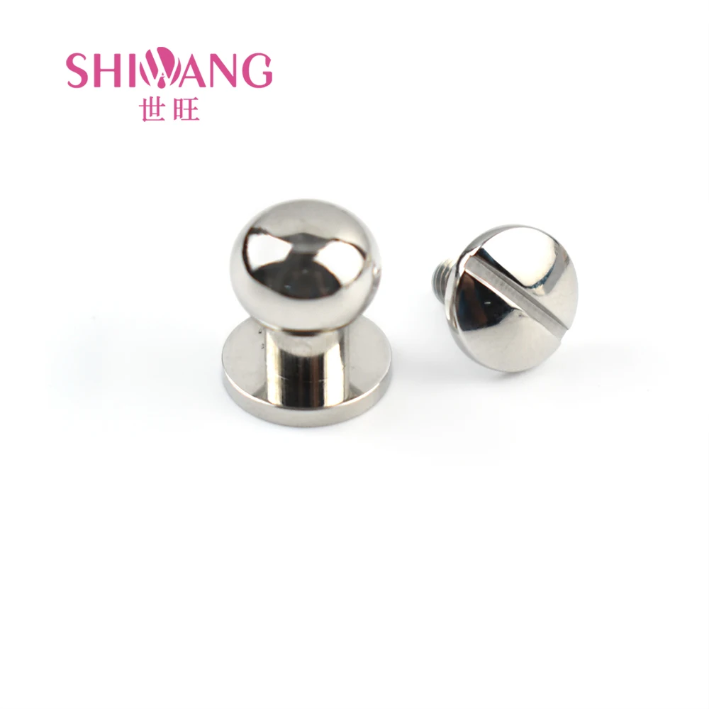 8mm Mushroom Rivet Stainless Steel Screw Round Head Small Bag Leather Accessories Nipple Rivet