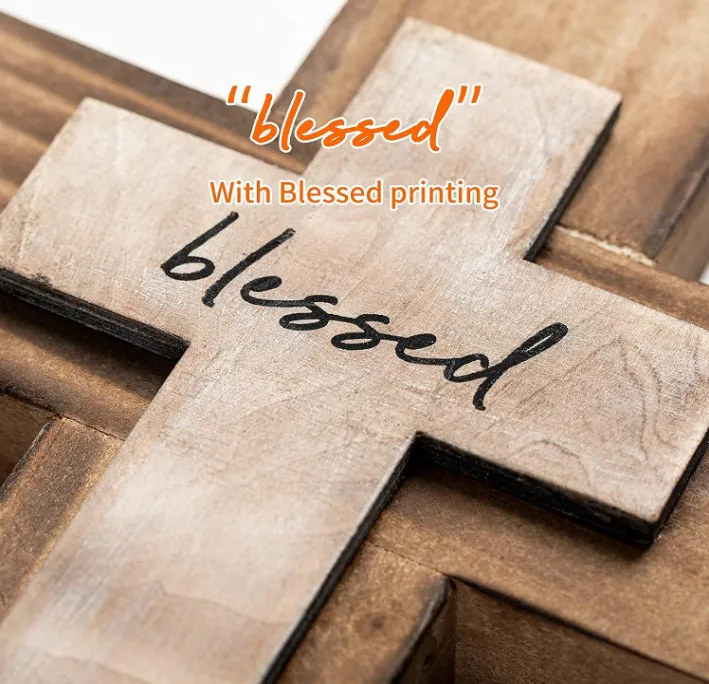 Rustic Natural Pine Church Home Room Decoration Christians Spiritual Religious Cross Gifts Wall Wooden Cross