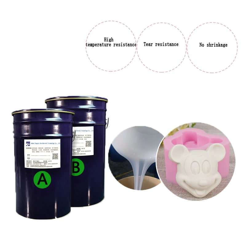 Clear Mold Liquid Silicone Rubber Transparent Rtv2 Liquid Silicone Rubber For Molds Making