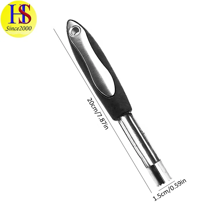 Экологичный кухонный резак для удаления яблока из нержавеющей стали с мягкой резиновой ручкой настраиваемым логотипом