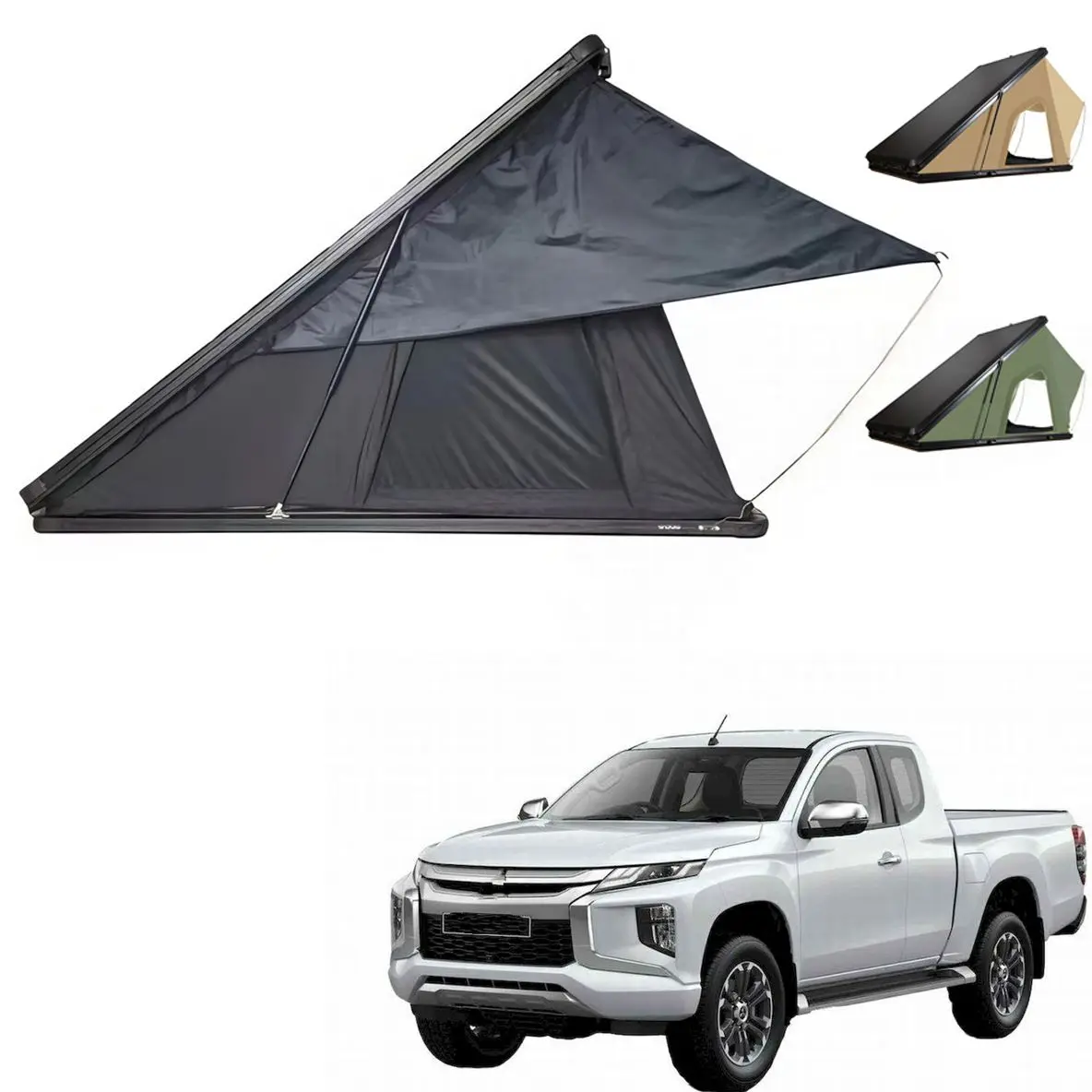 Camper Van Car Rooftop Tent Durable triangular rooftop tent Aluminum honeycomb Convenient triangular rooftop tent
