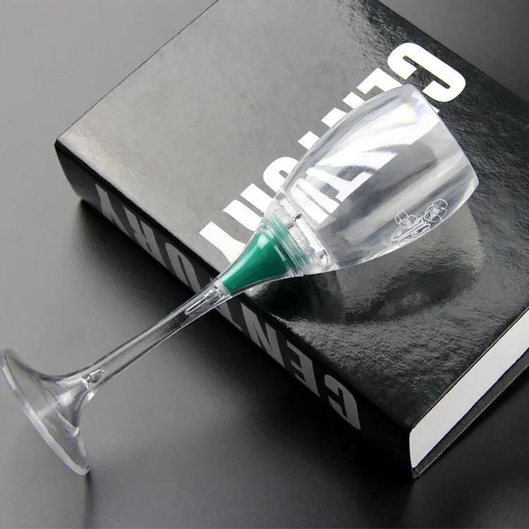 RICHSHINING Custom Logo Food Grade Acrylic Glowing Led Goblet Stemware Cups Light Up Juice Drinking Cup For Bar Hotel Party