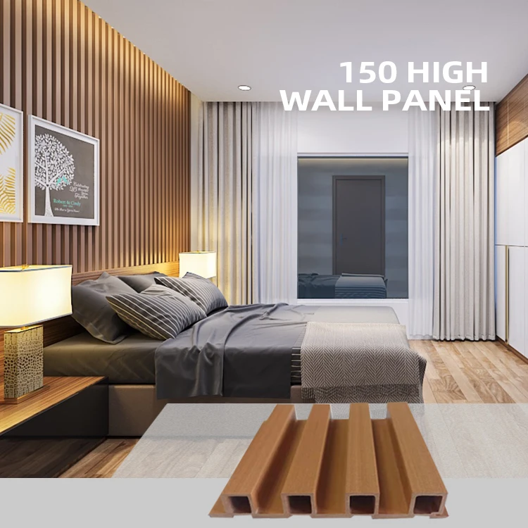 Wholesale Cheap Wood Plastic Composite PVC Cladding Wall Board Wooden Grain Wall Panels Designs for Decoration WPC Wall Panel
