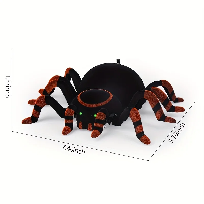 Fun Bionic Remote Control Spider Toy Simulation Land Climbing Wall Dual Mode Climbing And Walking Electric Spider Toy