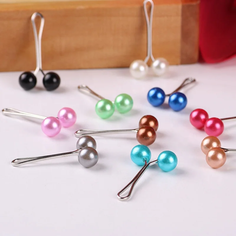 Hot Sale  Muslim Hijab Pearl Type Pins Dress Decoration Brooches  Hijab Pins  For Women Mix Color Buckles