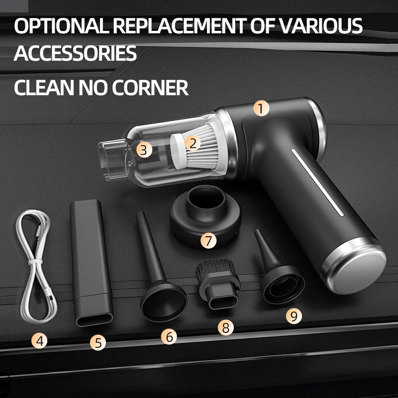 High Power Multifunction Wireless Handheld Car Vacuum Cleaner Air Duster Portable Desktop Vacuum Cleaner