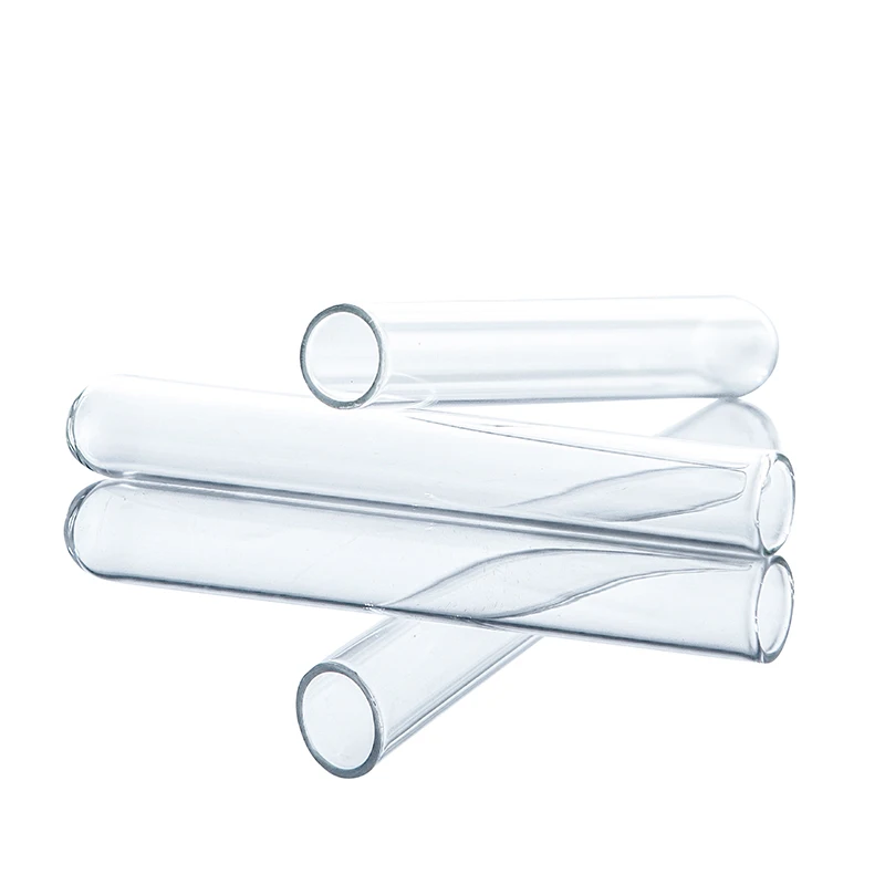 Lab Low Price Clear flat Round Bottom Glass Test Tube sample Culture test Tube vial