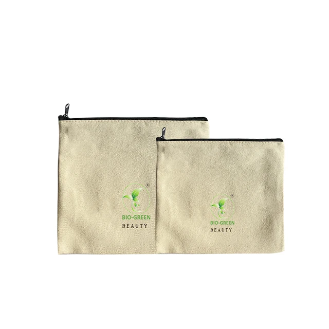 Custom Eco Recycling Makeup Brush Holder Portable Makeup Case Travel Beauty Canvas Travel Make Up Bag for Girls Women