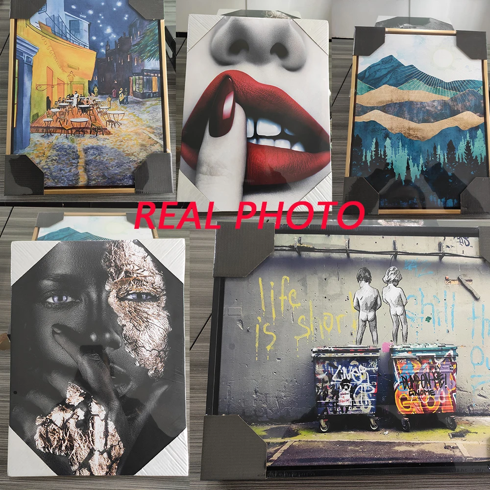 Nordic characters canvas painting boy and red balloon mural Banksy Art Poster living room bedroom bar home decoration mural