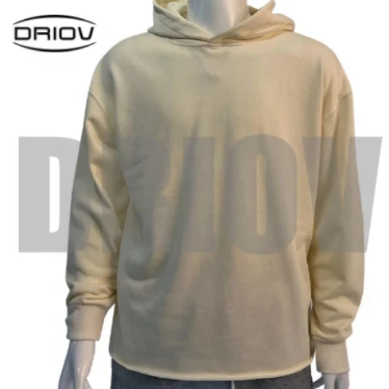 Custom low MOQ raw hem hoodie logo puff printed raw hem long sleeve cotton cut edge custom black raw hem hoodie for men