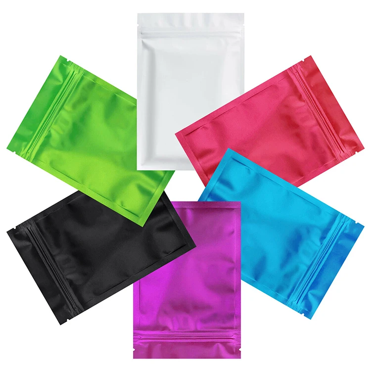 Wholesale Resealable Holographic Foil Pouch Bag,Glossy Holographic Three Side Seal Pouch Laser Film Packaging Bag with Window