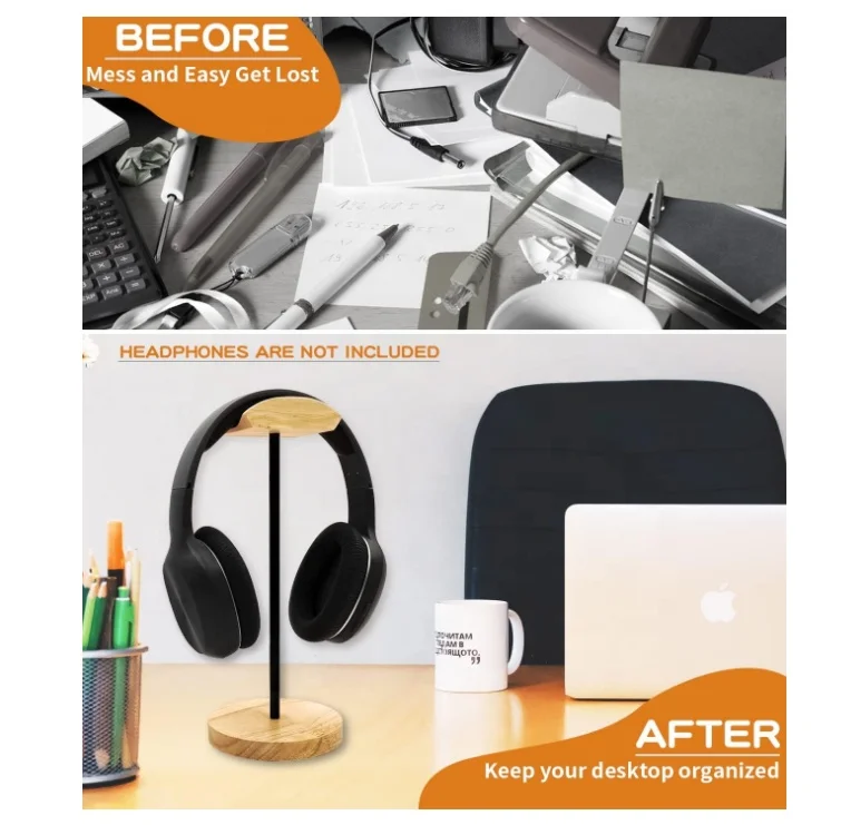 Headset Hanger Mount Hook Gaming Holder Desktop Earphone Stand for All Headsets Headphone Stand
