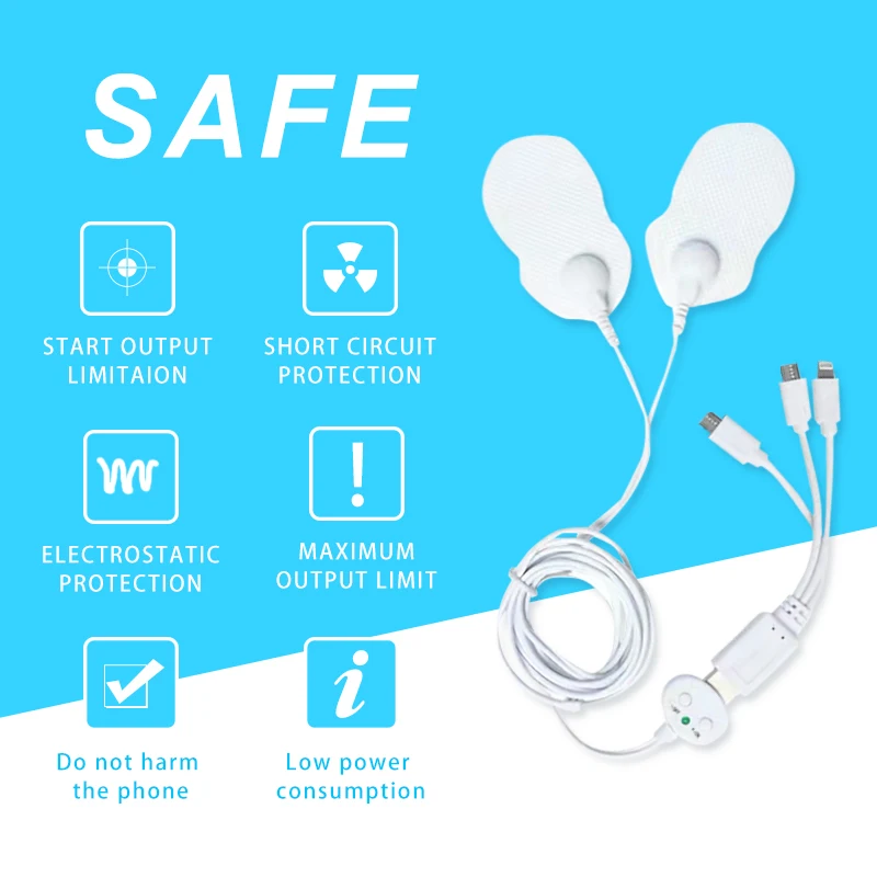 USB Pulse Body Innovation Massager with 2 Gel Pads for Massage